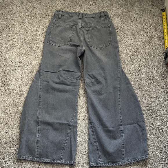 New Free People Eden High Slouchy Flare Jeans ~ Diamond Gray - Picture 11 of 11